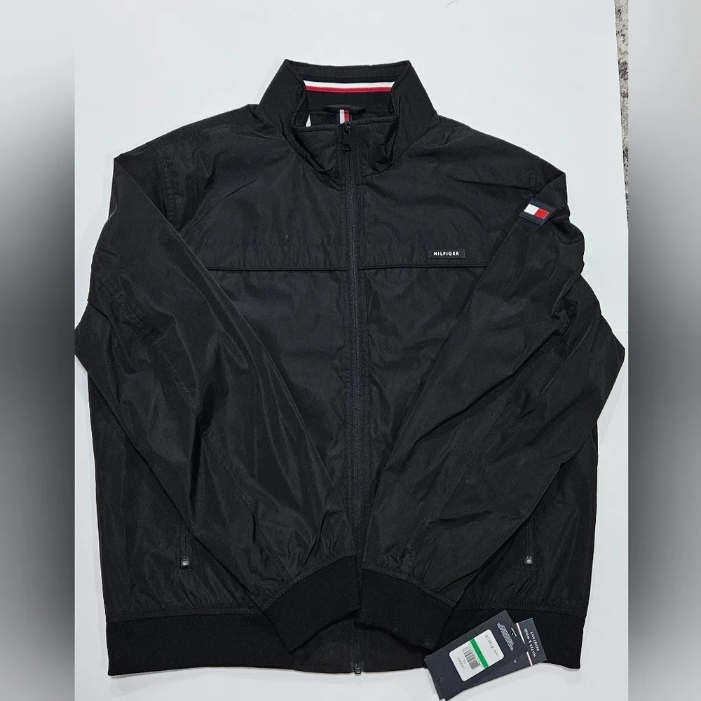 NWT Tommy Hilfiger Men's Legacy Water and Wind Resistant  Bomber Jacket Size L - Picture 3 of 11